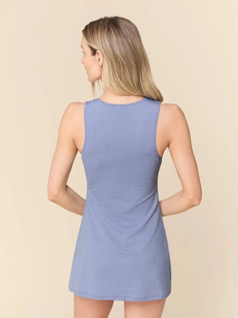 Andie The Malibu Swim Dress - Polka Dot - Wisteria - Classic Size SWISTERIA / S